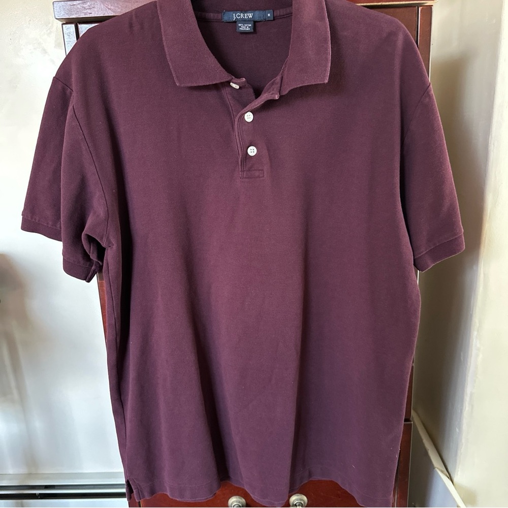 J. Crew Red Polo Shirt Premium Piqué Knit